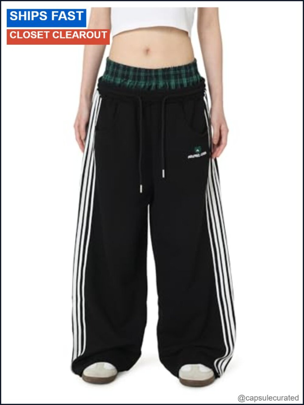 Baggy Wide Leg Y2K Sweatpants Double Waisted Streetwear Lounge Pants with
